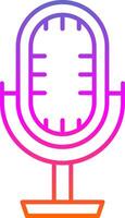 Studio Microphone Line Gradient Icon vector