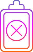 Wrong Line Gradient Icon vector