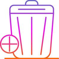 Trash Line Gradient Icon vector