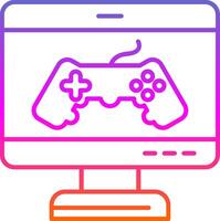 Game Line Gradient Icon vector