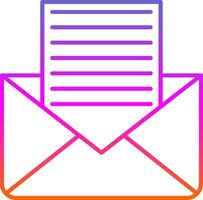 Envelope Line Gradient Icon vector