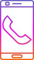 Phone Line Gradient Icon vector