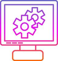 Setting Line Gradient Icon vector