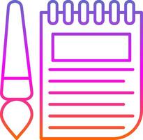 Sketchbook Line Gradient Icon vector