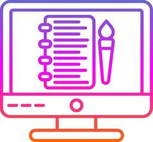 Sketchbook Line Gradient Icon vector