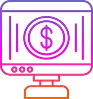 Budget Line Gradient Icon vector