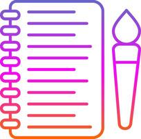 Sketchbook Line Gradient Icon vector