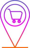 Pin Line Gradient Icon vector