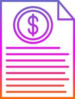 Budget Line Gradient Icon vector