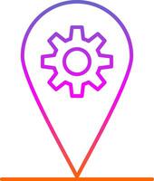 Localization Line Gradient Icon vector