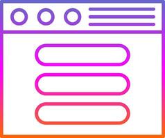 Process Line Gradient Icon vector