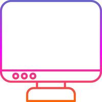 Monitor Line Gradient Icon vector