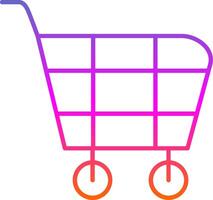 Shopping Cart Line Gradient Icon vector