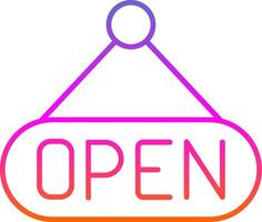 Open Line Gradient Icon vector