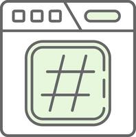 hashtag verde ligero relleno icono vector