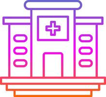 Hospital Line Gradient Icon vector