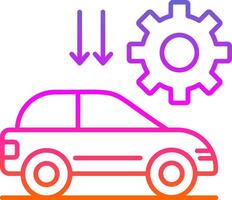 Car Settting Line Gradient Icon vector