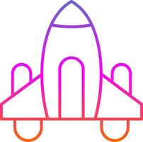 Spaceship Line Gradient Icon vector