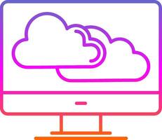 Cloud Line Gradient Icon vector