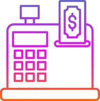 Cash Register Line Gradient Icon vector