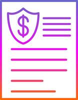 Insurance Line Gradient Icon vector