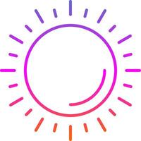 Sun Line Gradient Icon vector