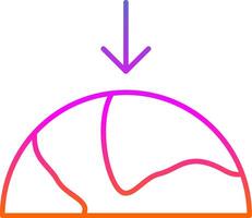 Gravity Line Gradient Icon vector