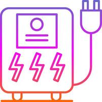 Uninterrupted Power Supply Line Gradient Icon vector