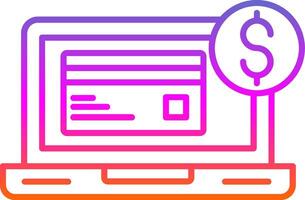 Payment Method Line Gradient Icon vector