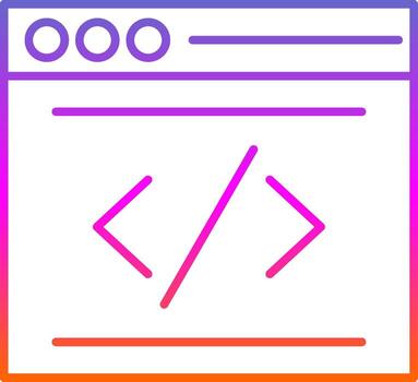 Coding Line Gradient Icon vector