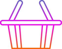 Shopping Basket Line Gradient Icon vector