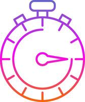 Stopwatch Line Gradient Icon vector