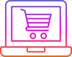 Online Shop Line Gradient Icon vector