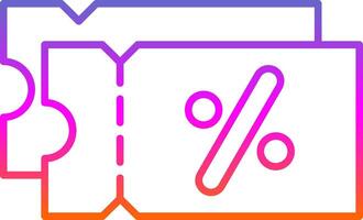 Discount Line Gradient Icon vector
