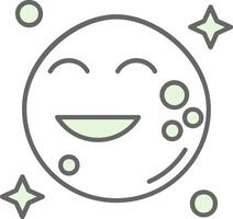 Moon Green Light Fillay Icon vector