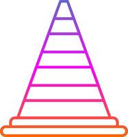 Cone Line Gradient Icon vector