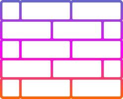 Brickwall Line Gradient Icon vector