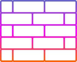 Brickwall Line Gradient Icon vector