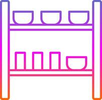 Rack Line Gradient Icon vector