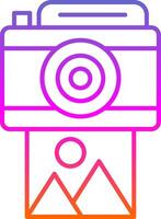 Camera Line Gradient Icon vector