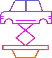 Car Repair Line Gradient Icon vector