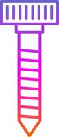 Screw Line Gradient Icon vector