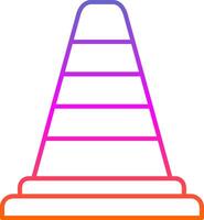 Traffic Cone Line Gradient Icon vector