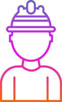 Labor Line Gradient Icon vector