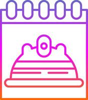 Labour Day Line Gradient Icon vector