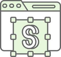 Text editor Green Light Fillay Icon vector