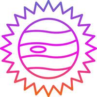 Eclipse Line Gradient Icon vector