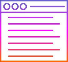 Web Line Gradient Icon vector