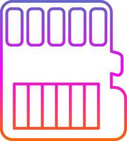 Memory Card Line Gradient Icon vector