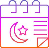 Calendar Line Gradient Icon vector